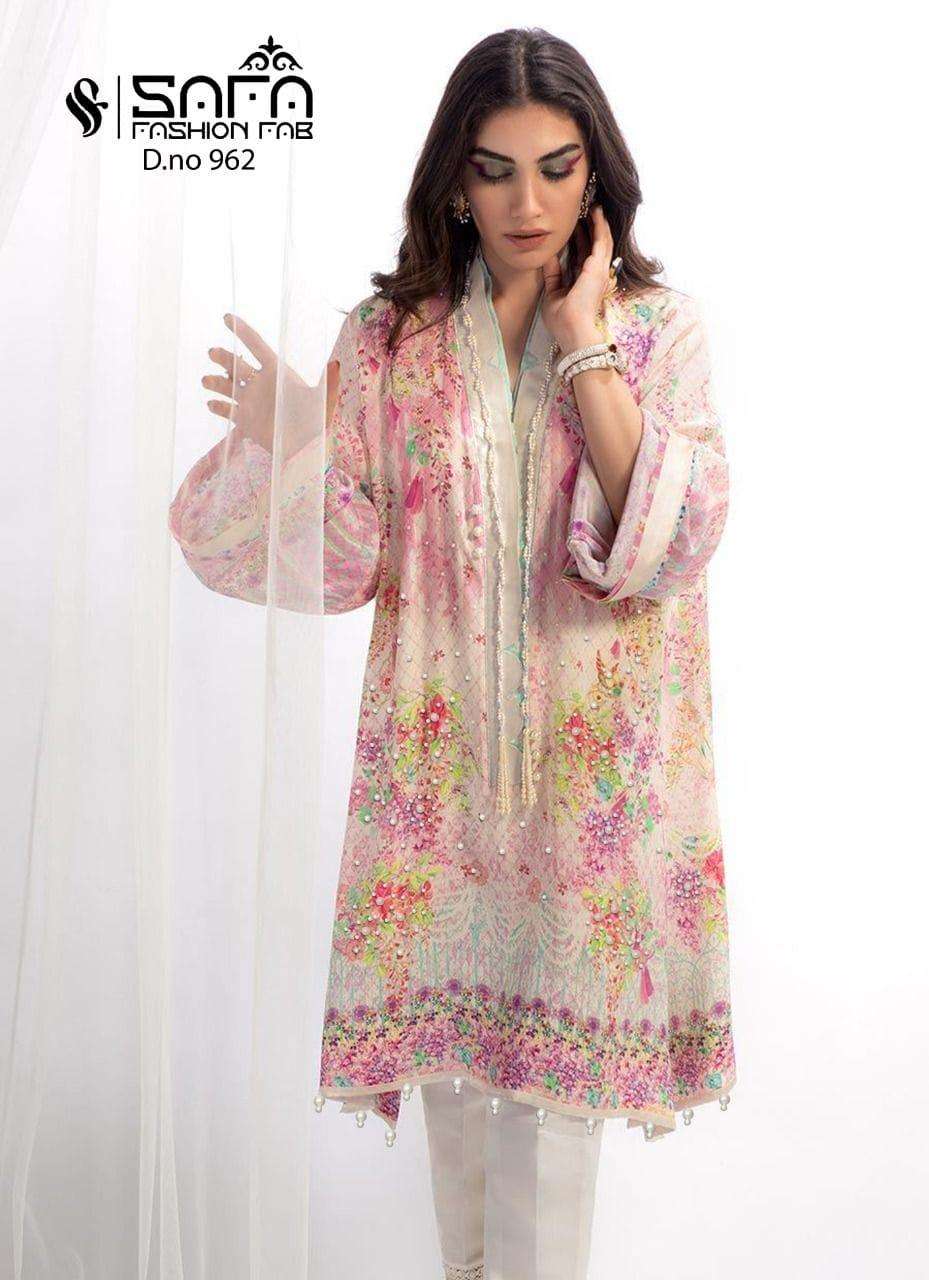 Safa Fashion Sf 962 Readymade Pakistani Suits Wholesaler