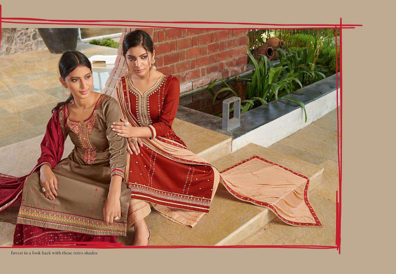 Kessi Safari Vol-5 Series 5861-5868 Jam Silk Embroidery Suit