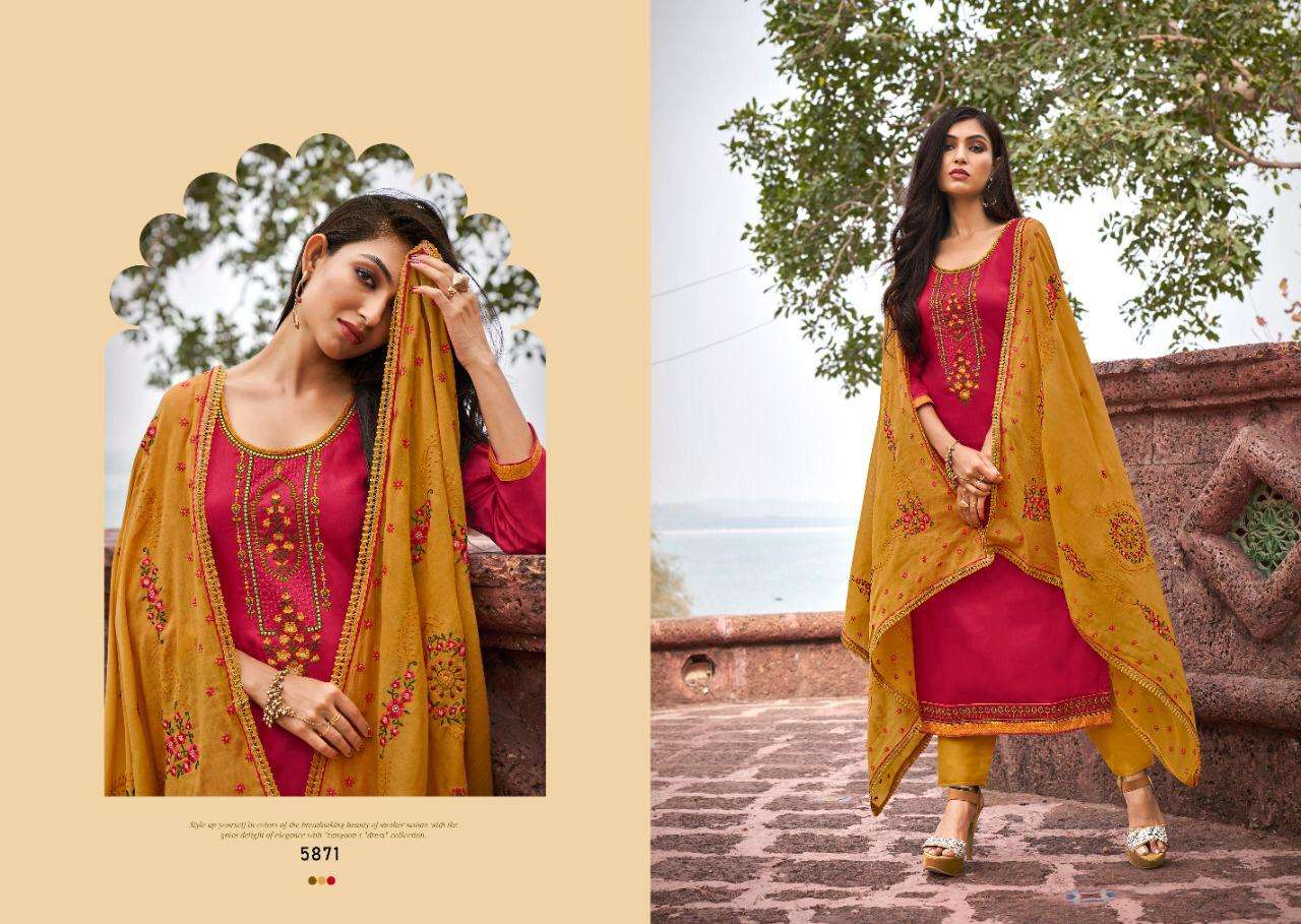 Kessi Zaraa Series 5871-5878 Jam Silk Chudidar Dress Materials
