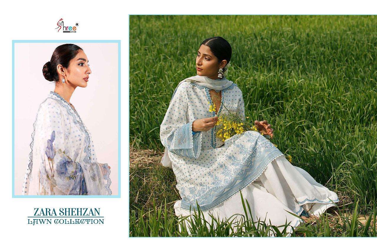 Shree Fabs Zara Shehzan Lawn Series 1728-1731 Embroidery Pakistani Suit