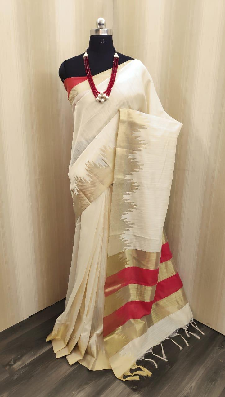 Bt-04 Designer Raw Silk Saree