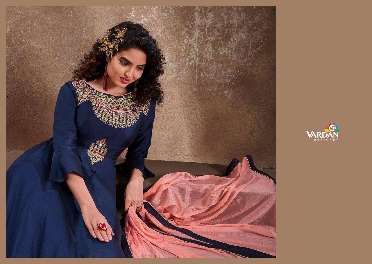 Vardan Apsara Vol-2 Series 51025-51030 Silk Readymade Gown With Dupatta