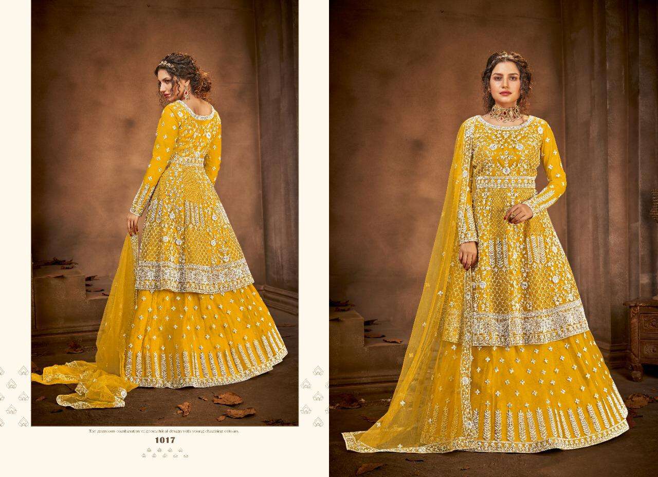 Avighya Jashn 1017 Colours Net Embroidery Exclusive Suits