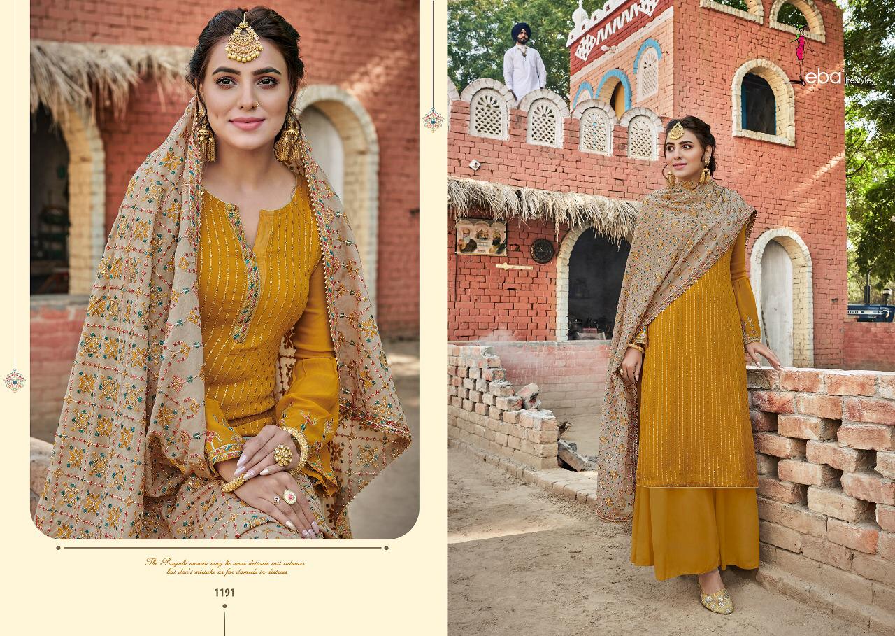 Eba Lifestyle Ashpreet Nx Designer Heavy Chinon Suit