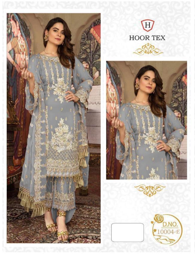 Hoor Tex Nafiza Colour Gold Vol-4 Series 10004 Designer Heavy Georgette Suit