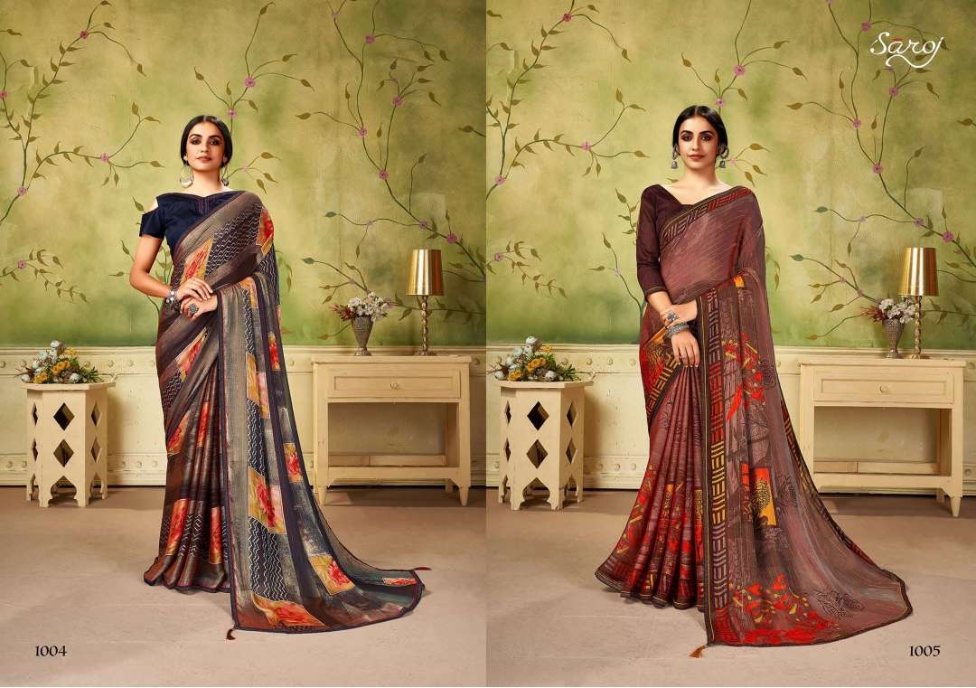 Saroj Saira Series 1001-1008 Fancy Designer Saree Online Supplier