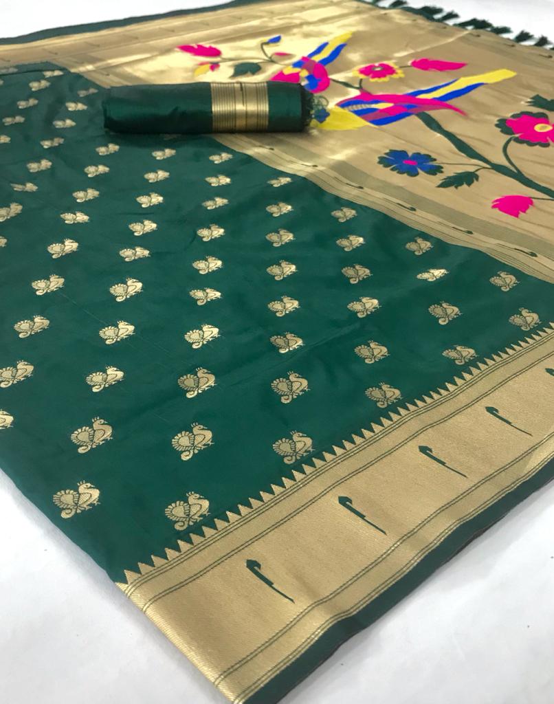 Munia Paithani Designer Soft Silk Saree