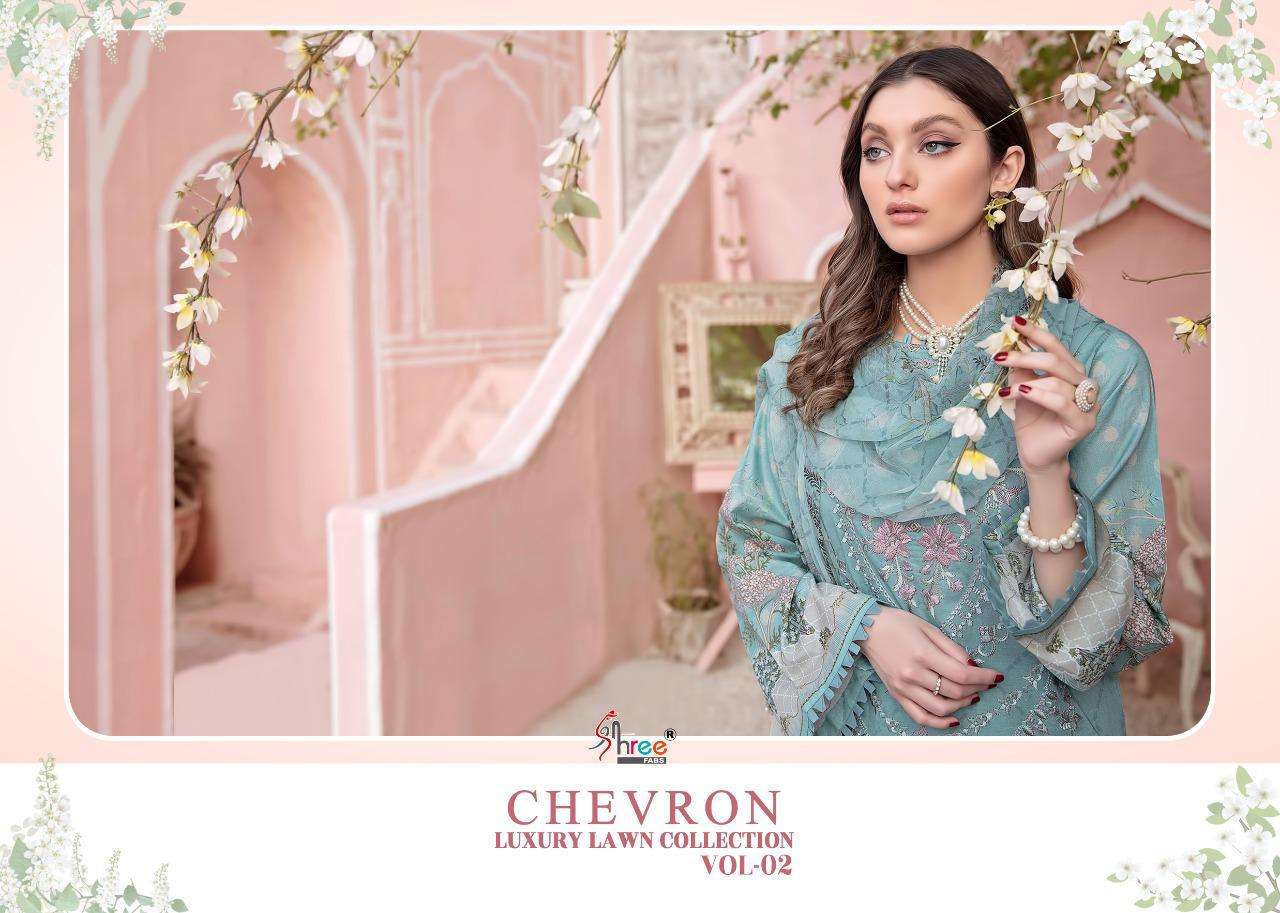 Shree Fabs Chevron Luxury Lawn Vol 2 Pure Lawn Pakistani Suits