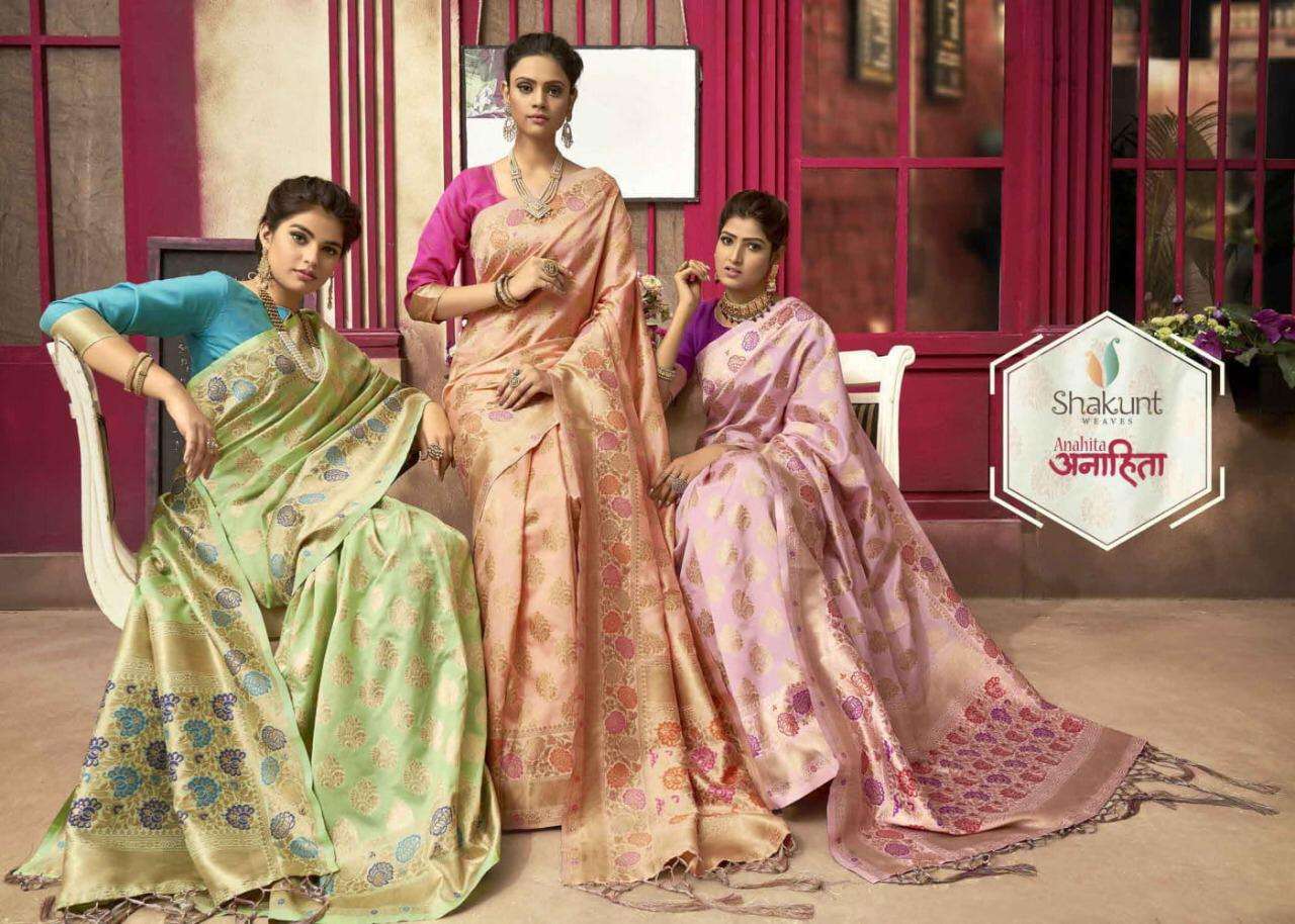 Shakunt Anahita Series 25991-25994 Silk Classy Looking Indian Saree