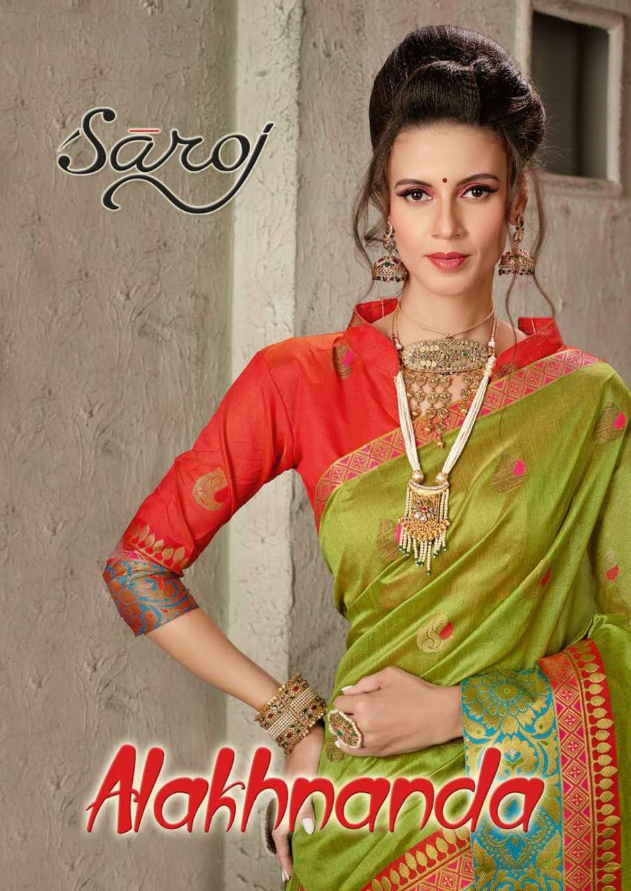 Saroj Alakhnanda Series 1001-1008 Cotton Silk Saree