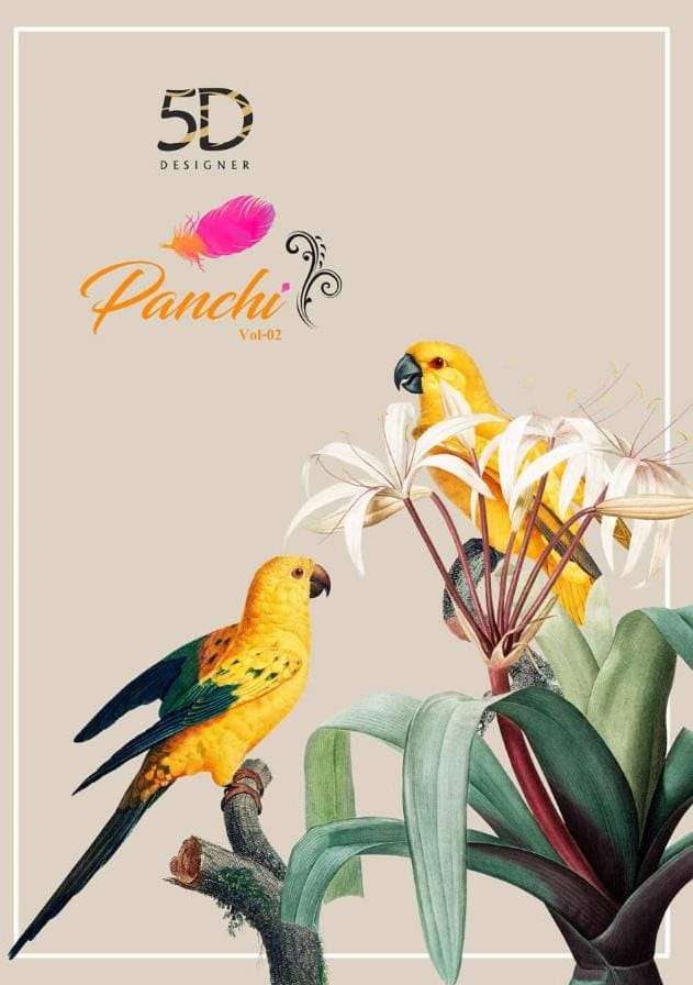 5d Designer Panchi Vol-2 Series 9121-9128 Georgette Sarees