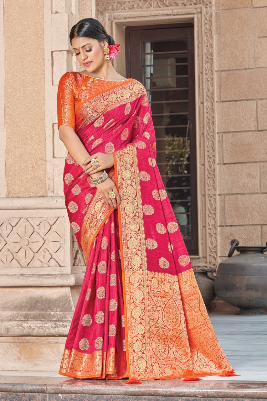 Sangam Veerangna Series 1001-1006 Silk Embroidered Saree