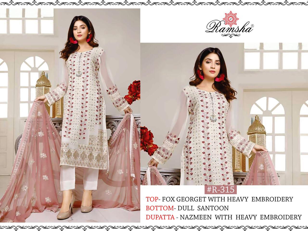 Ramsha R-315-318 Designer Georgette Suit