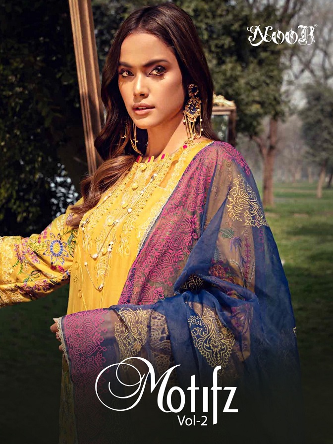 Noor Moftiz Vol-2 Series 10008-10012 Pure Cotton Embroidery Work Suit