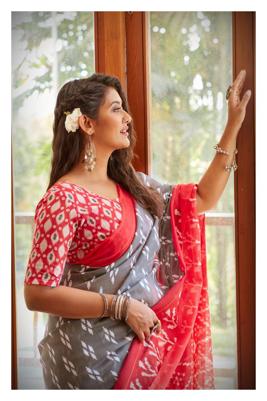 Bt-11 Designer Mul Mul Soft Cotton Saree