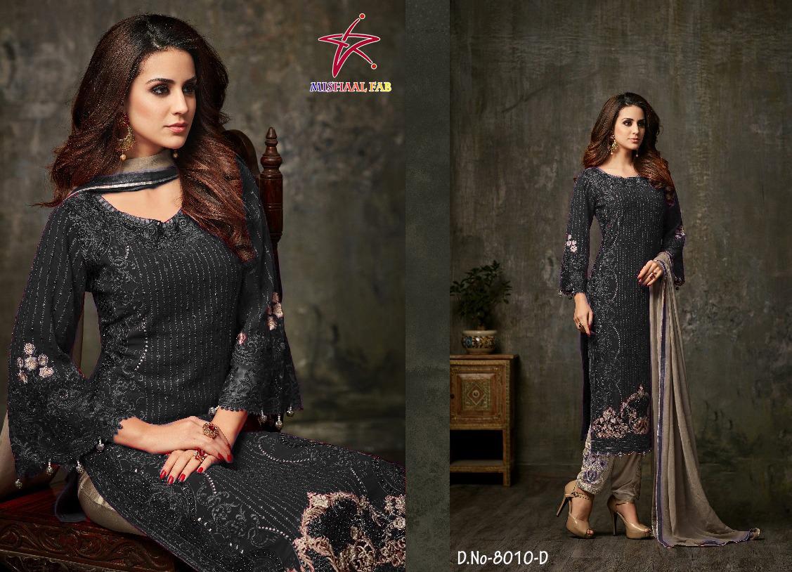 Mishaal Fab  8010a-8010g  Designer Heavy Georgette Suit