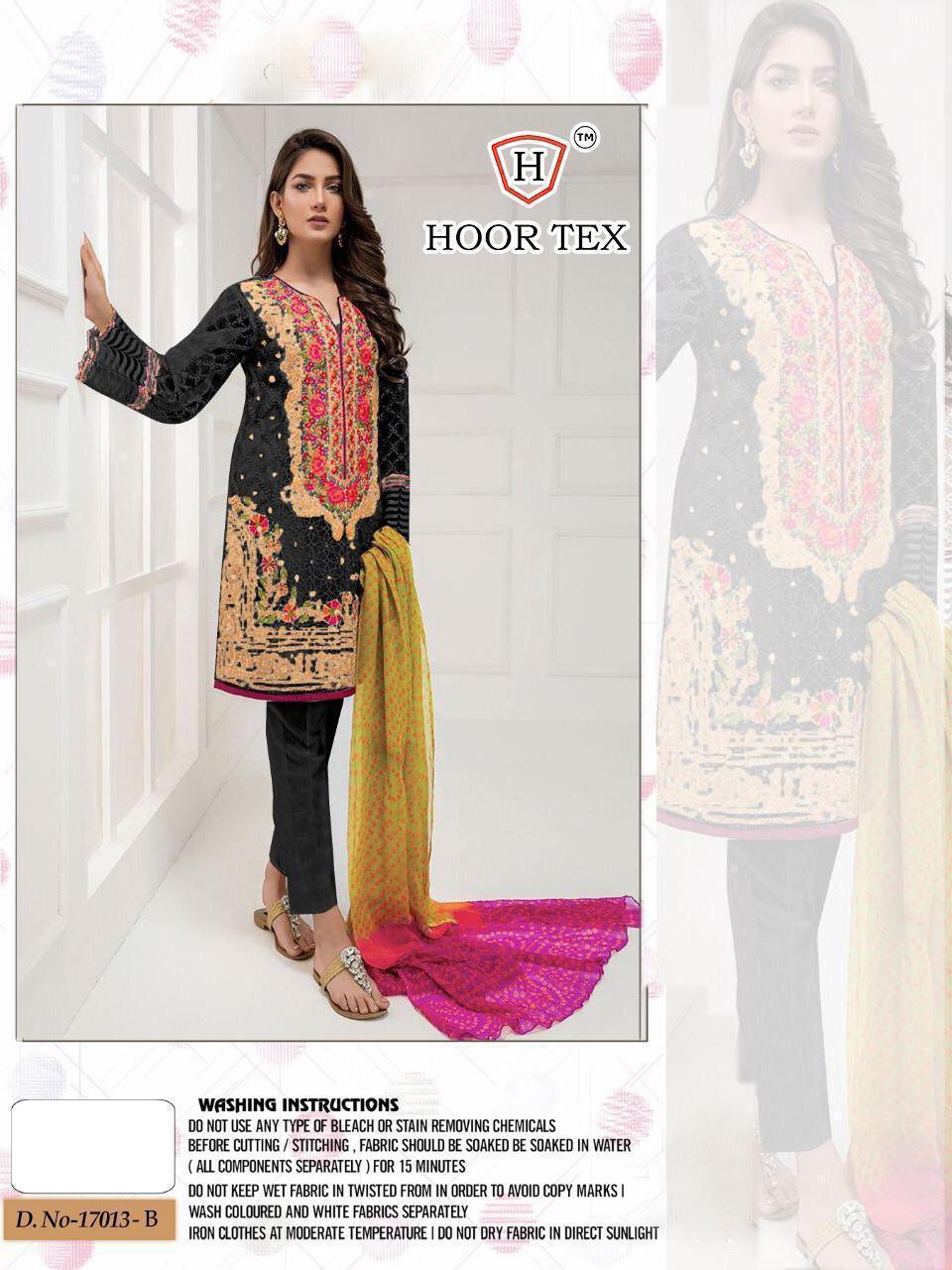 Hoor Tex 17013 Designer Heavy Organza Suit