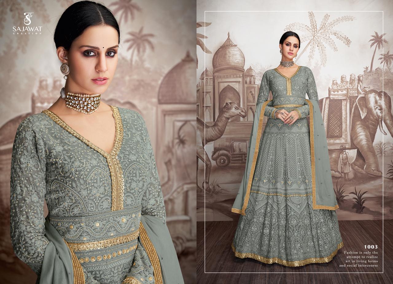 Sajawat Creations Meraki-04 Designer Heavy Faux Georgette Suit