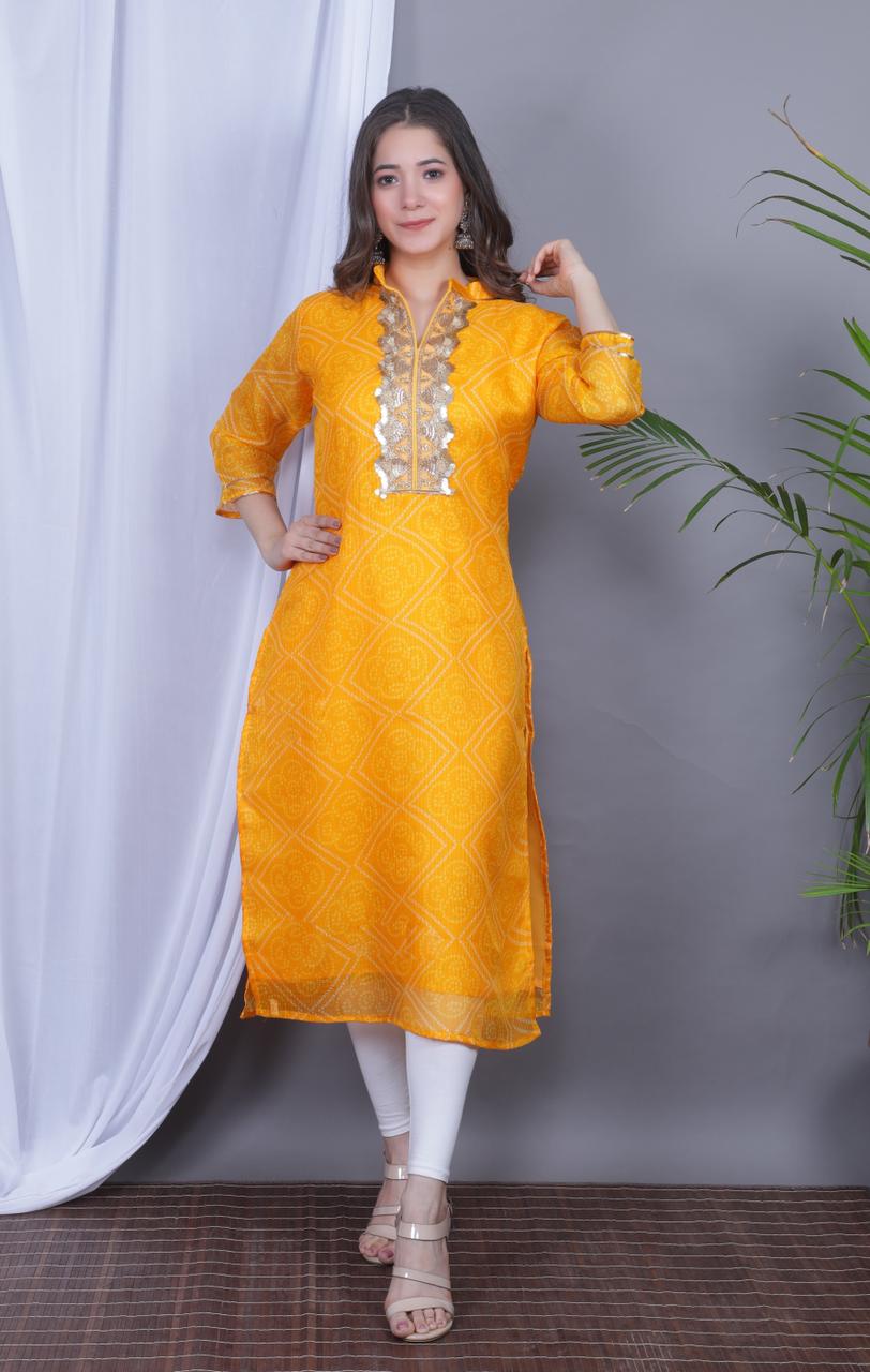 Bandhej Vol-5 Designer Kota Doriya Kurti