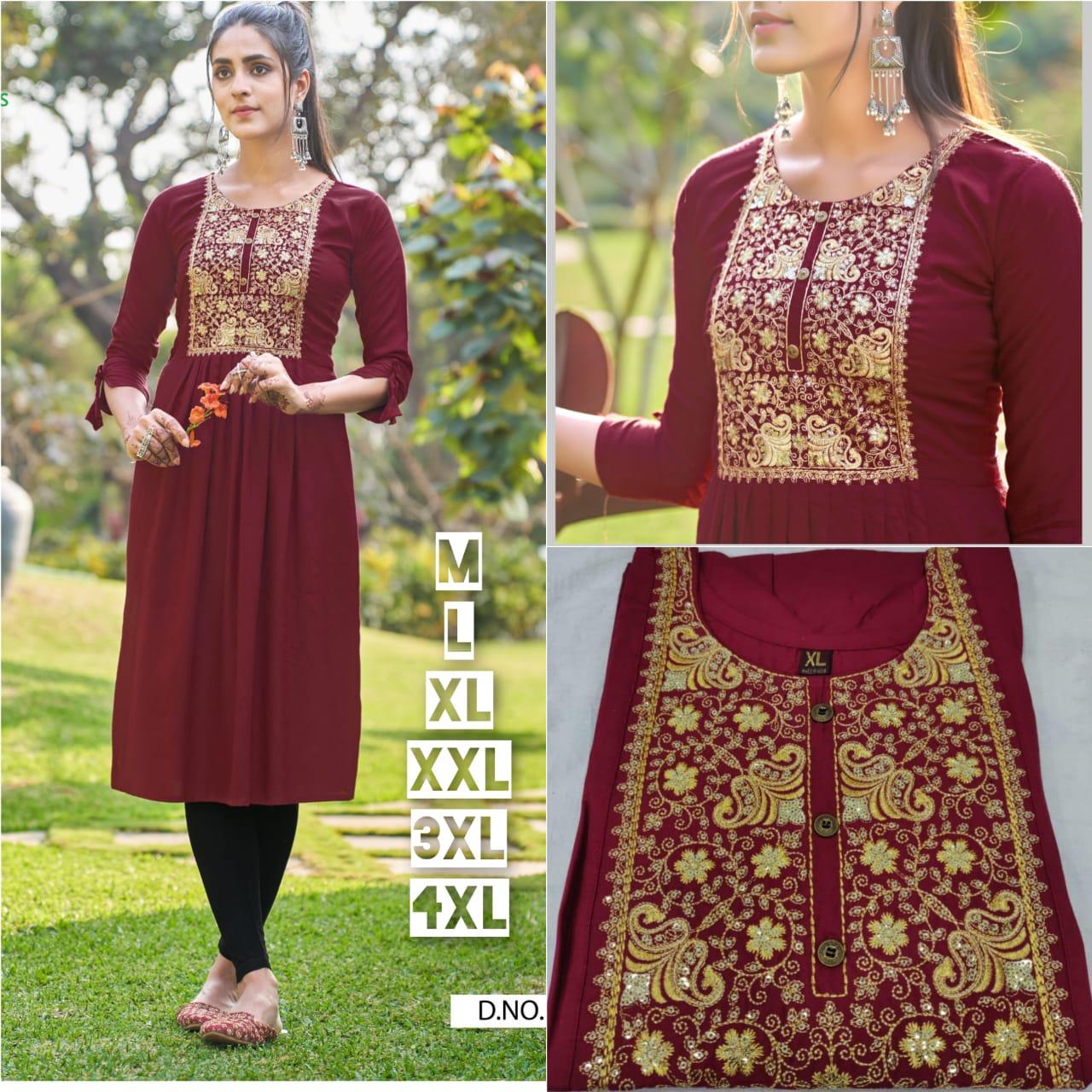 Adaa Designer 14 Kg Rayon Kurti