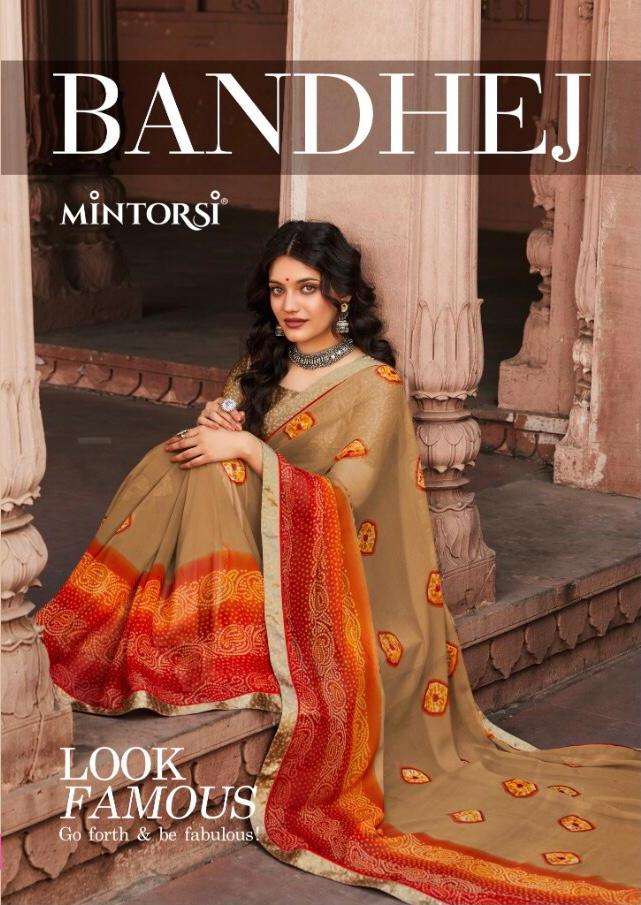 Bandhej By Mintorsi Georgette Classy Looking Bandhani Sarees