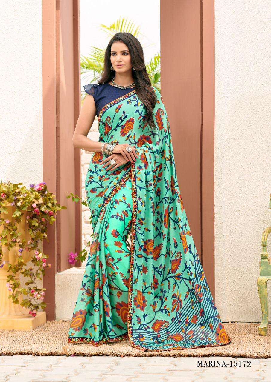 Marina By Mintorsi Chiffon Georgette Printed Fancy Sarees