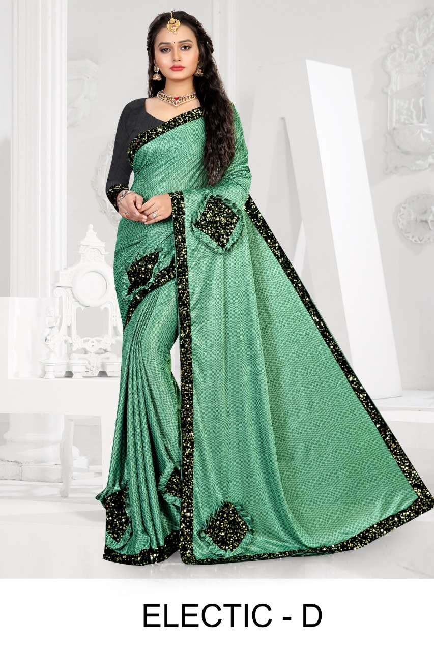 Ranjna Saree Electic Imported Lycra Heavy Festive Wear Saree