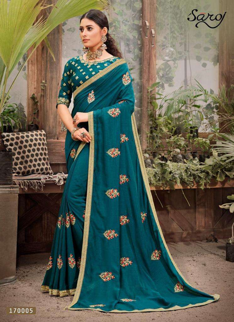 Saroj Rose Marry Series 170001-170008 Vichitra Silk Saree