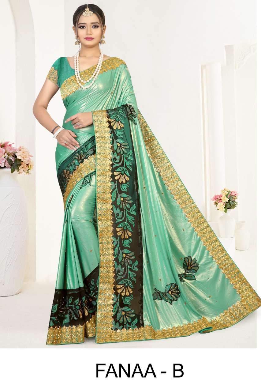 Ranjna Saree Fanaa Brasso Imported Lycra Saree Collection