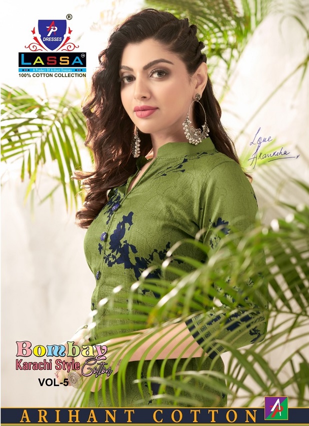 Lassa Bombay Karachi Vol-5 Series 5001-5010 Pure Cotton Suit