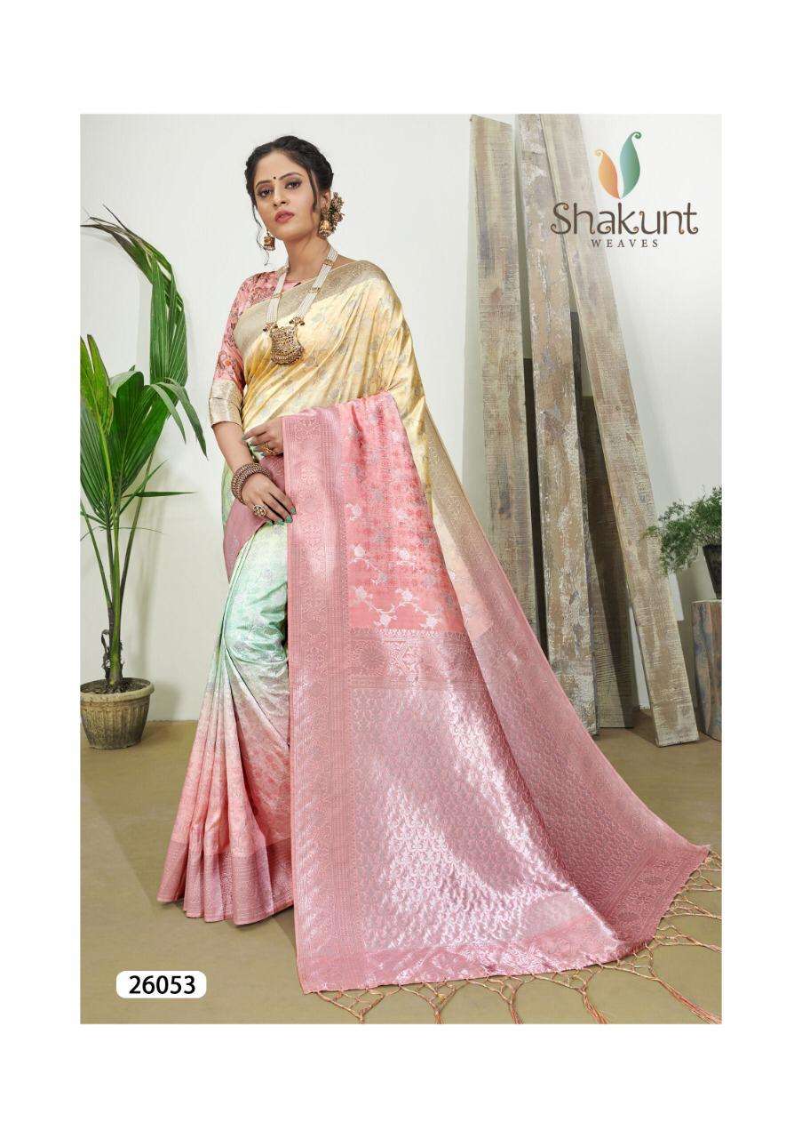 Shakunt Gulzaar Silk Weaving Designer Sarees