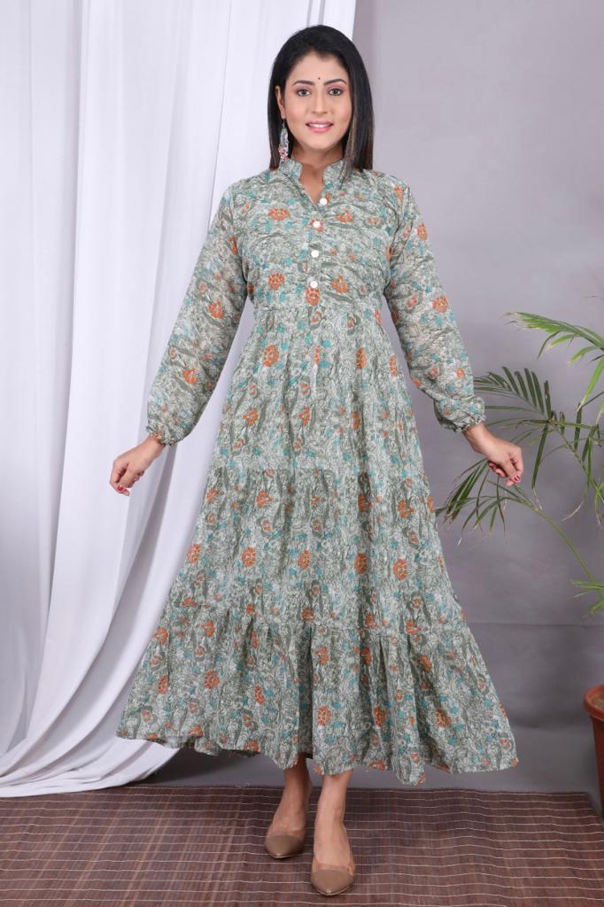 Bt Presents Heavy Georgette Print With Inner Kurti