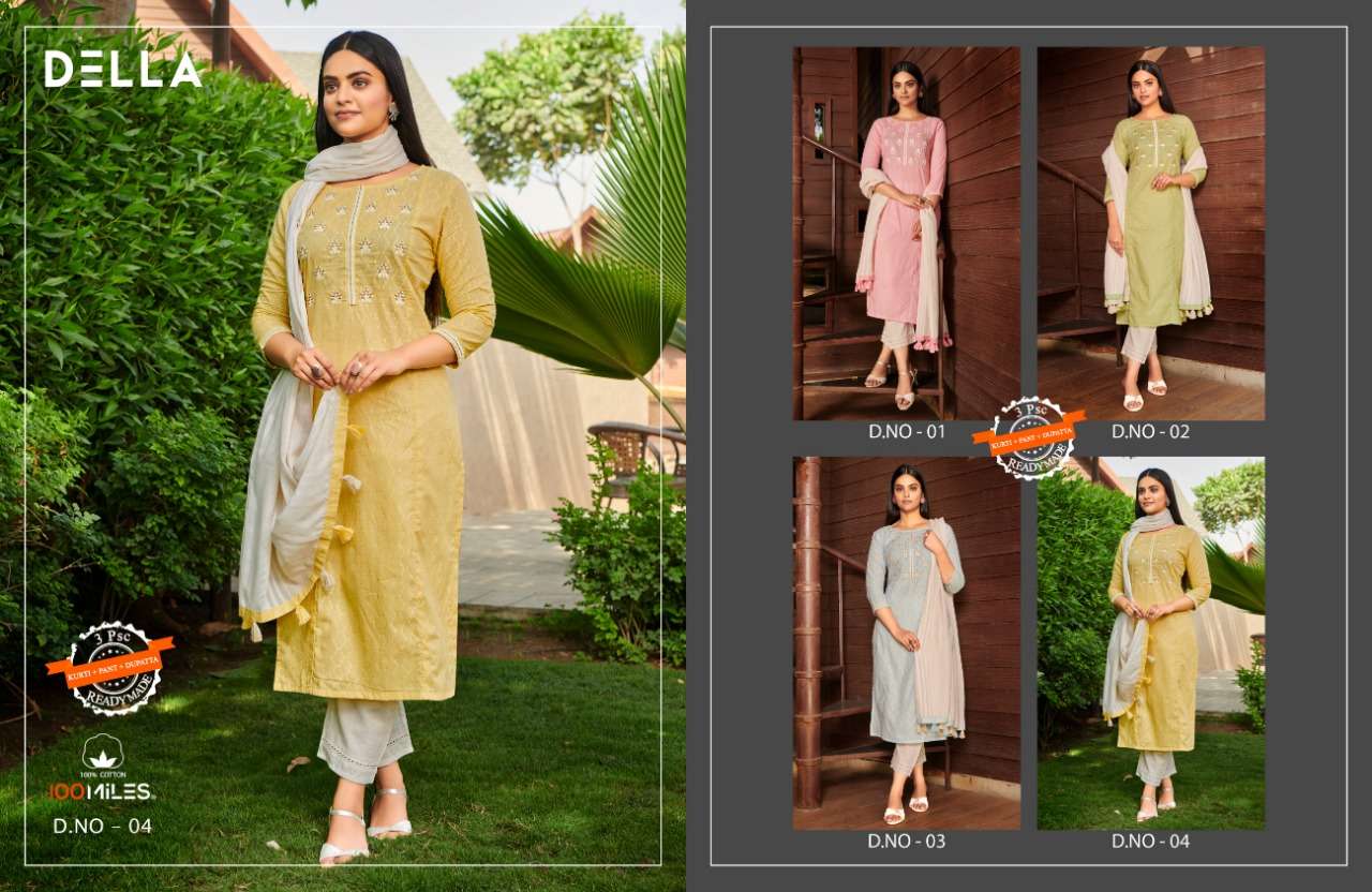 100 Miles Della Cotton Readymade Salwar Kameez