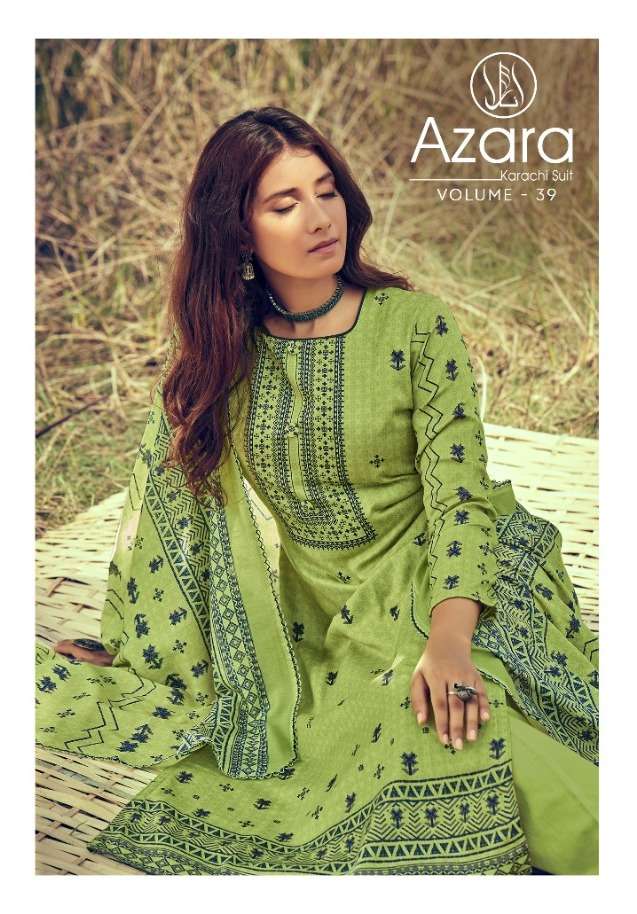 Radhika Azara Vol-39 Series 39001-39008 Jam Cotton Dress Materials