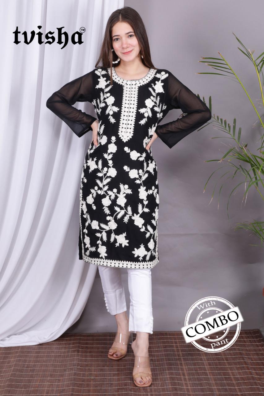 Tvisha Presents Aafreen Designer Georgette Top And Pant