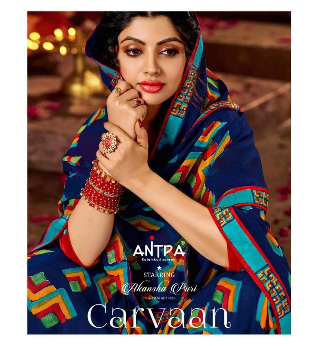 Antra Carvaan Weightless Printed Lace Saree