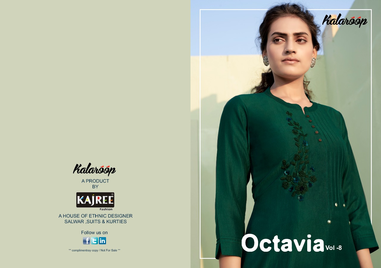 Kalaroop By Kajree Octavia Vol-8 Series 12575-12580 Lining Silk Kurti