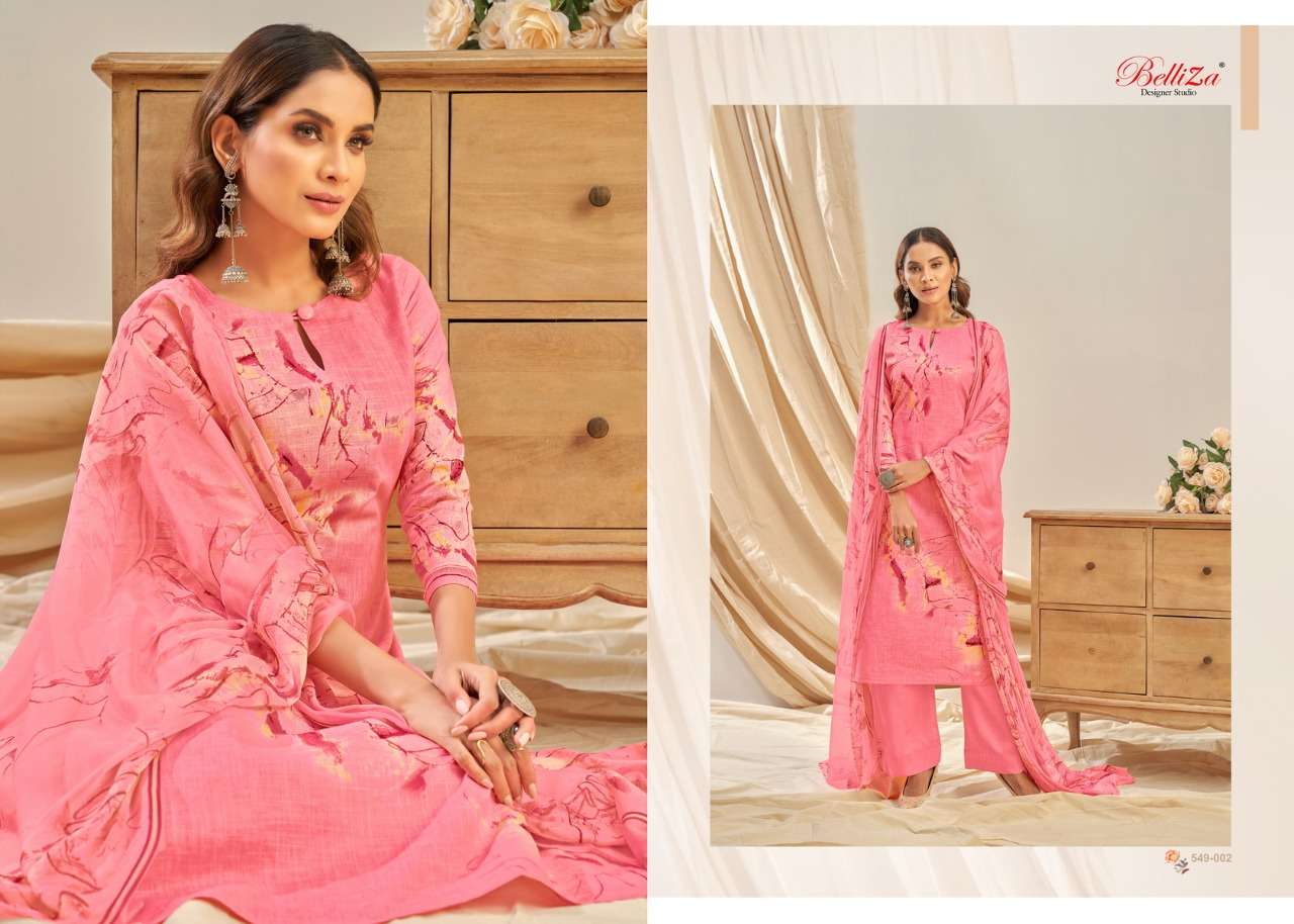 Belliza Rukhsar Series 549001-549010 Cotton Linen Dress Material