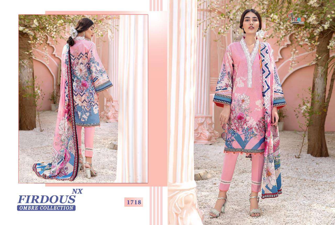 Shree Fabs Firdous Ombre Collection Nx Series 1711-1718 Cotton Suit