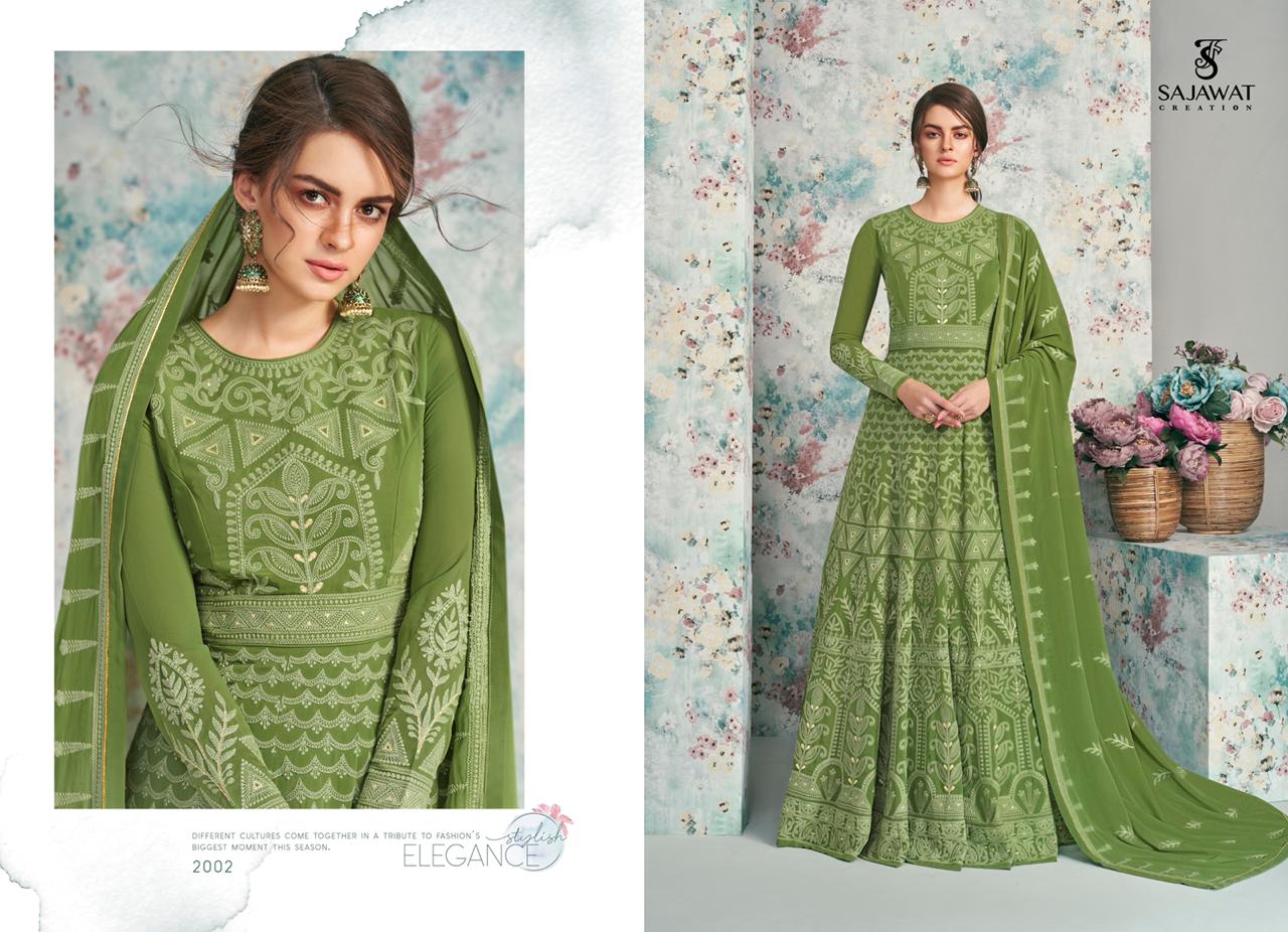 Sajawat Creation Meraki Vol-5 Nx Series 2002-2005 Georgette Lucknowi Suit