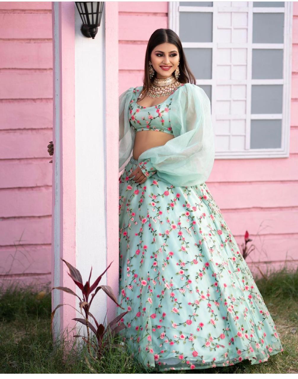 Bt-13 Designer Heavy Organza Lehenga