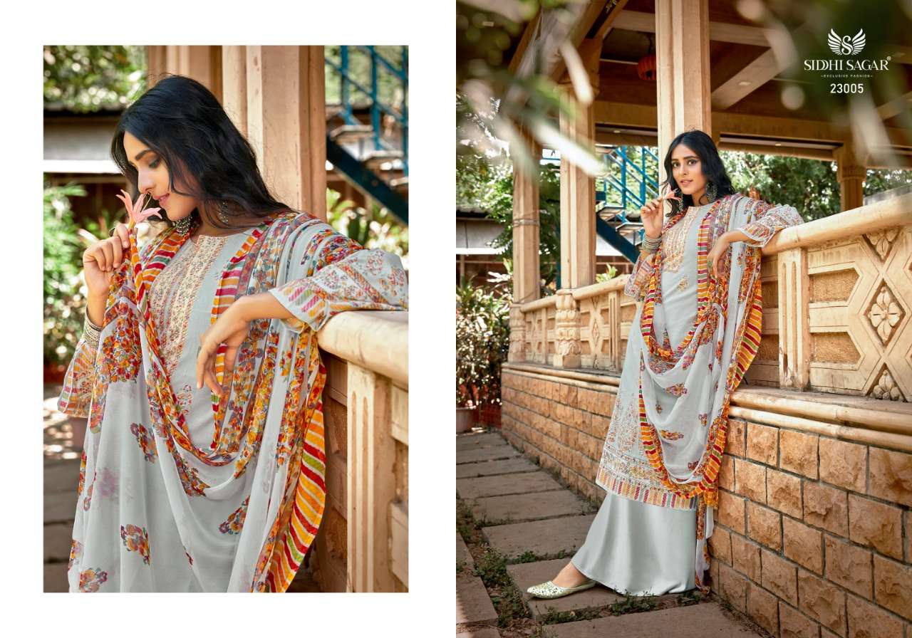 Siddhi Sagar Rajkanya Series 23001-23008 Pure Lawn Cotton Print Suit