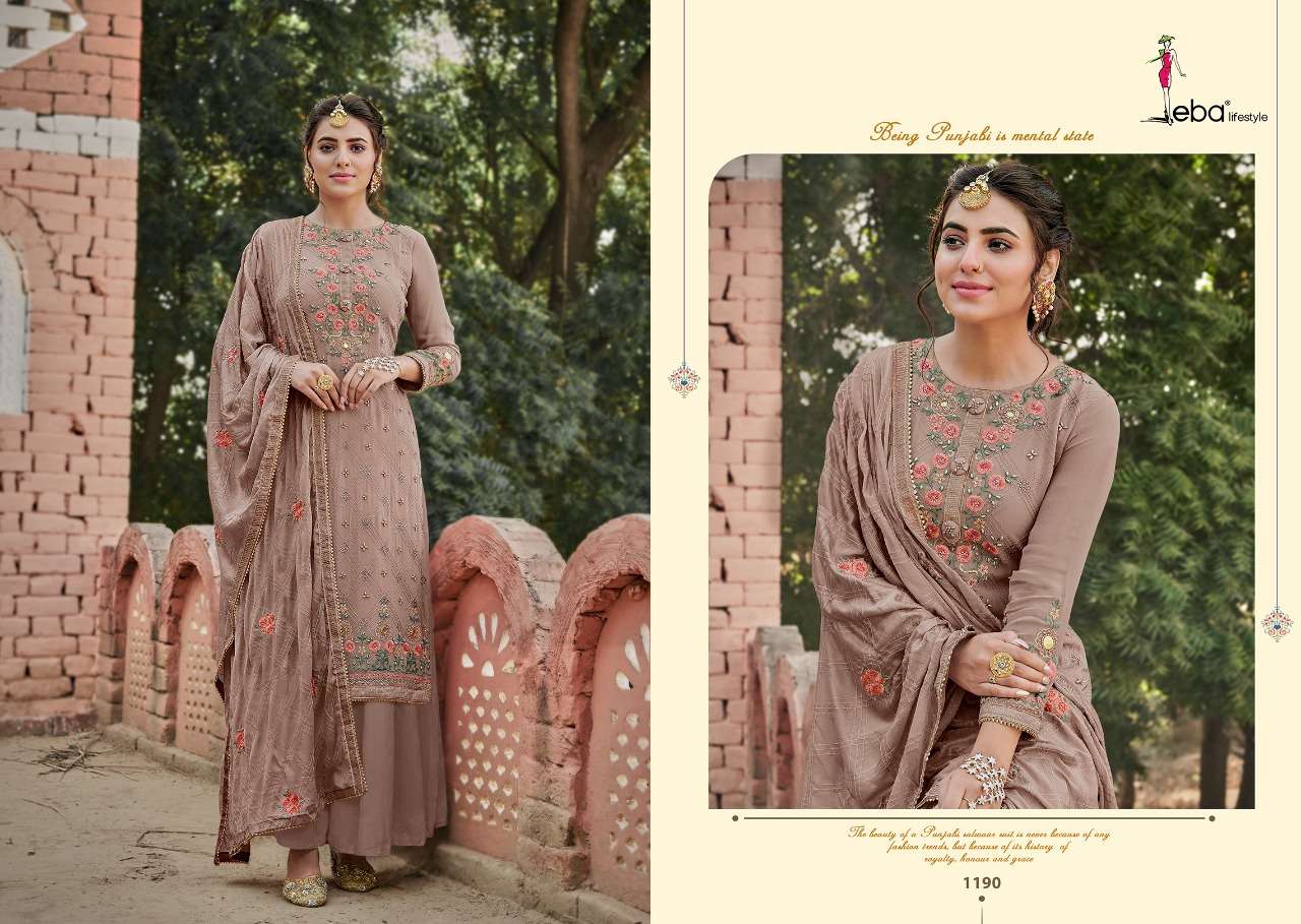 Eba Lifestyle Ashpreet 1190 Colours Heavy Chinon Embroidery Suit