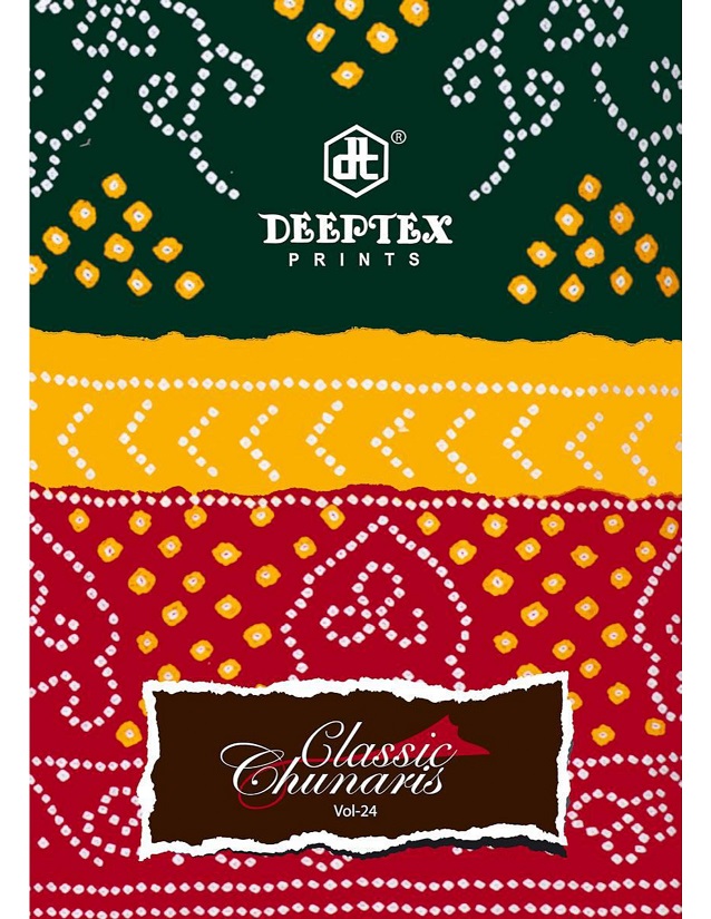 Deeptex Classic Chunari Vol-24 Series 2401-2416 Pure Cotton Bandhani Suit