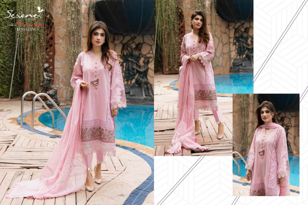 Serene Belle Ame Lawn Cambric Heavy Embroidered Suit