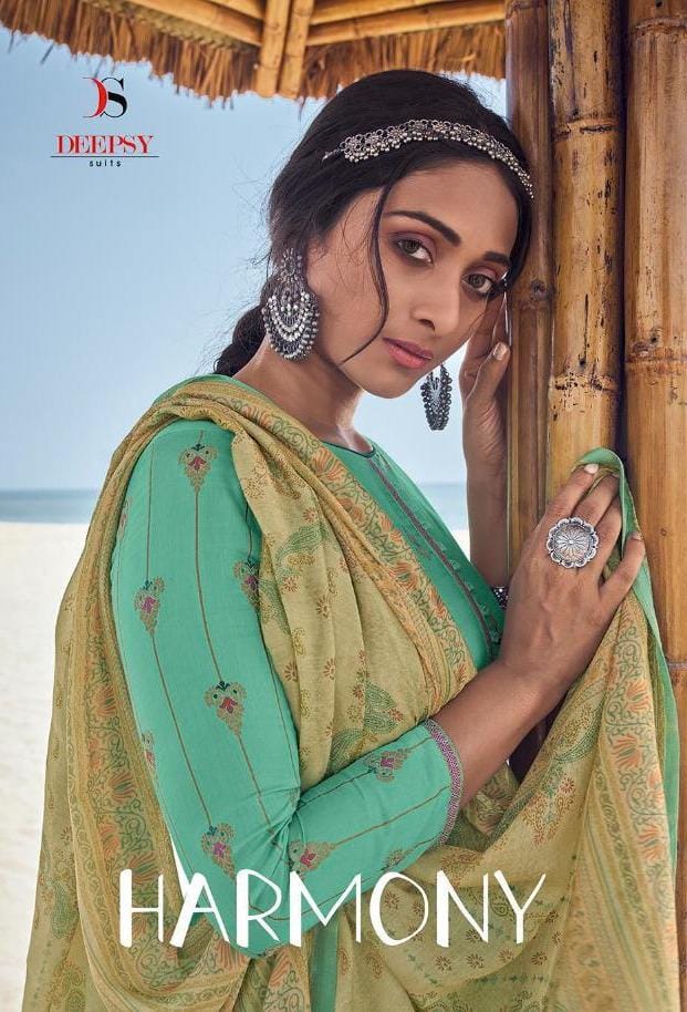 Deepsy Suits Harmony Jam Satin Jacquard Splendid Quality Qith Digitally Printed Fabric Suit