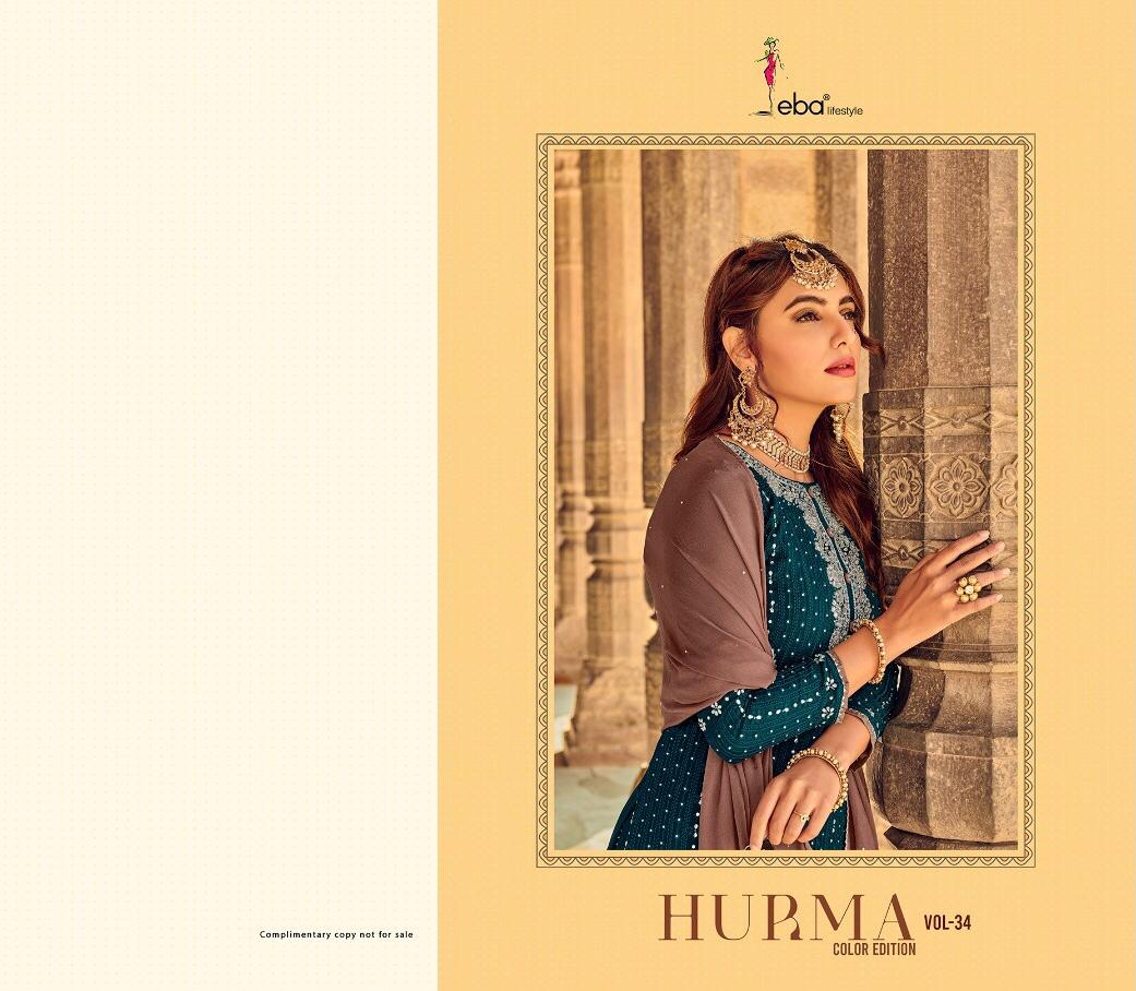 Eba Lifestyle Hurma Vol-34 Series 1175 Faux Georgette Suit