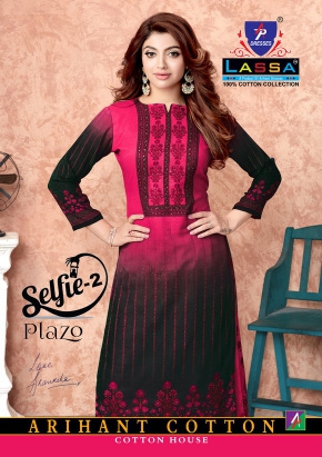 Arihant Lassa Selfie Plazo Vol-2 Series 2001-2010 Pure Cotton Suit