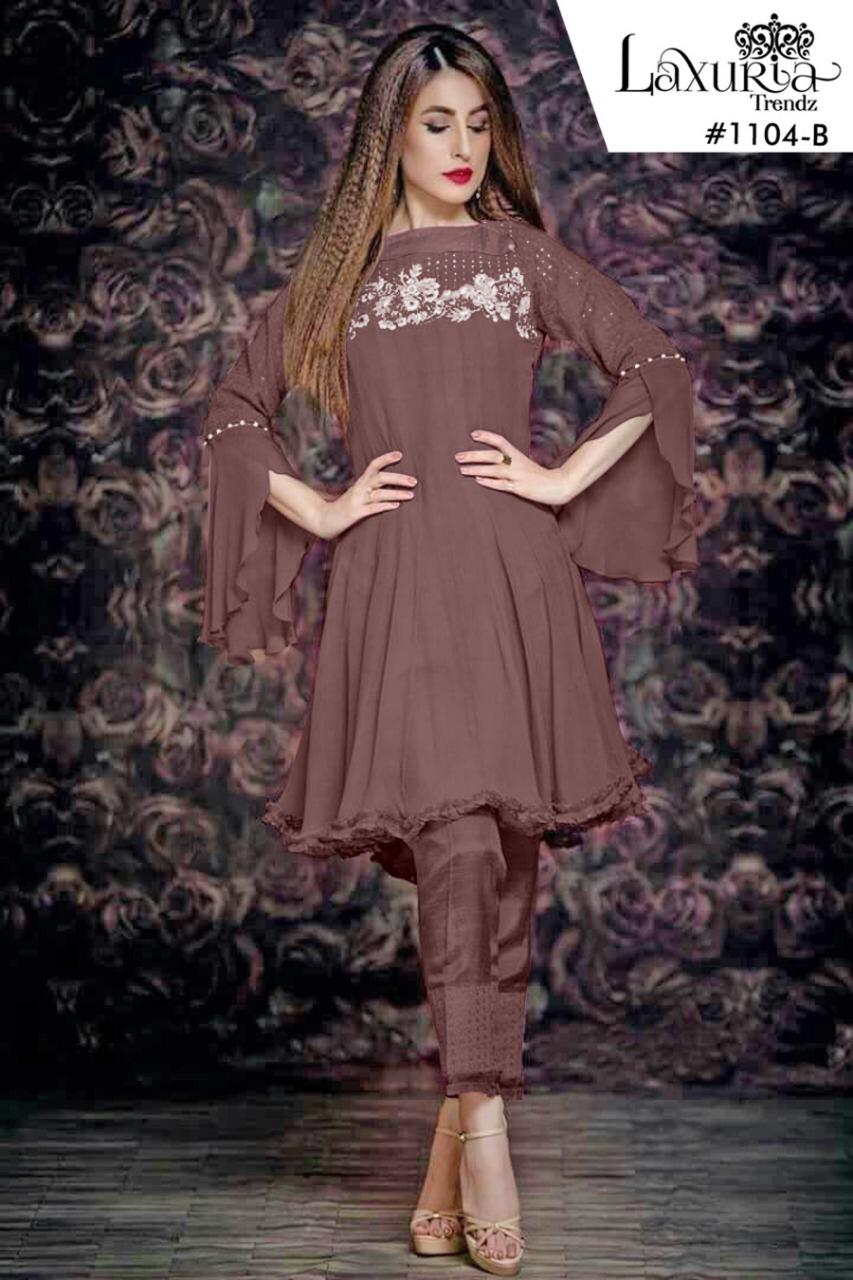 Laxuria Trendz 1104 Designer Faux Georgette Tunic