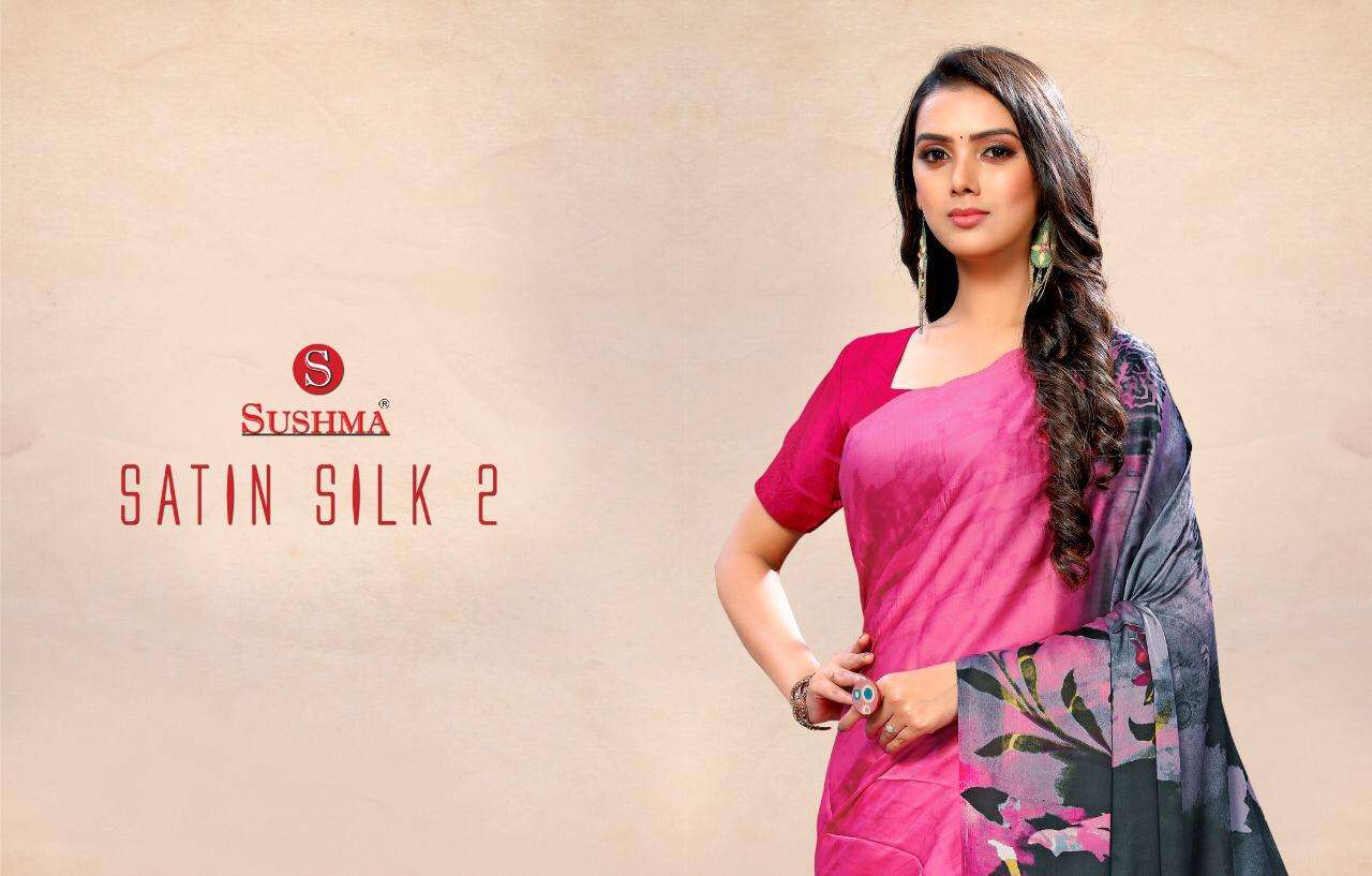 Sushma Satin Silk Vol-2 Series 8401-8410 Printed Saree